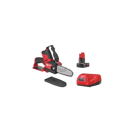 Milwaukee Tool 6 in L Cordless Battery-Powered Chainsaw Kit, 12 V DC, 4.0 Ah, Battery Included 2527-21