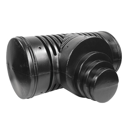 Zoro Select Blind Multiple Tee, 18" Pipe Size, Black 1847AA