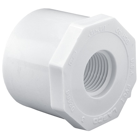Westlake Pipe & Fittings PVC, Bushing, 1/2 in, 1/4 in NPT 438072