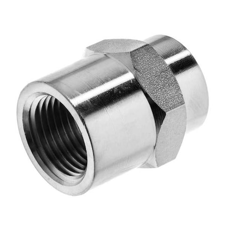 Zoro Select Reducing Hex Coupling, 304 SS, 1/2" x 1/4 ZUSA-PF-7810