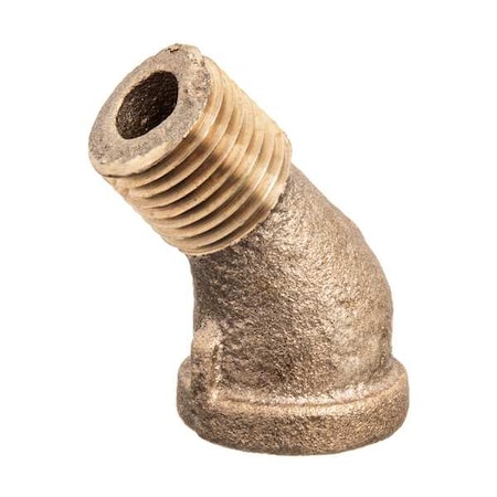 Zoro Select 45 Degrees  Street Elbow Brass Brass Class 125 Pipe Fittings, 1 1/4 in Female NPT X 1 1/4 in Female ZUSA-PF-10435