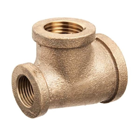 Zoro Select Dual Reducing Tee Brass Brass Class 125 Pipe Fittings, 1 in Female NPT X 3/4 in Female NPT ZUSA-PF-10515