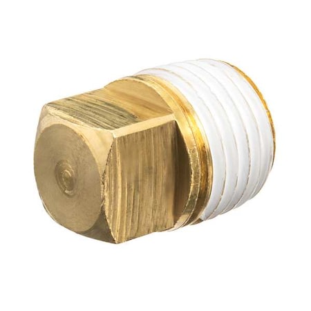 Zoro Select Brass Square Head Plug, Male NPT ZUSA-PF-10719
