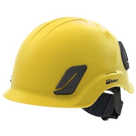 Bullard Climbing Helmet, CEN10, ABS, Polycarbonate, 4 Point Ratchet, Type 1, Class E, Yellow C10NYLAMR