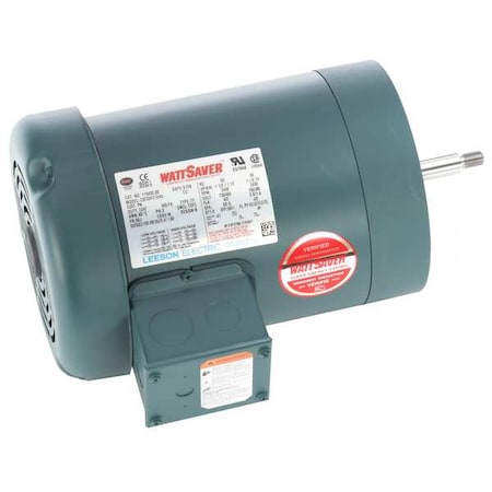 Leeson 3-Phase Jet Pump Motor, 1 1/2 HP, 56J Frame, 230/460V AC Voltage, 3,490 Nameplate RPM 119453.00