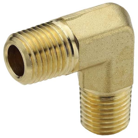Parker 90 Degrees  Elbow Brass 90 Degrees  Elbow, 1/4 in Male NPT X 1/4 in Male NPT 1204P-4