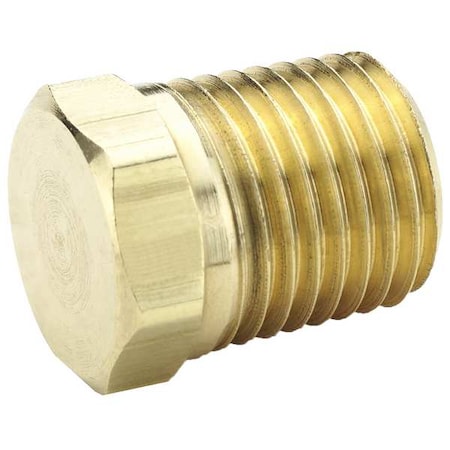 PARKER Hex Head Plug, Brass, 1/4" Pipe Size, MNPT 218P-4