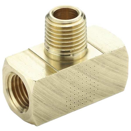 Parker Extruded Branch Tee Brass Male Branch Tee, 1/4 in Female NPT X 1/4 in Female NPT 2224P-4
