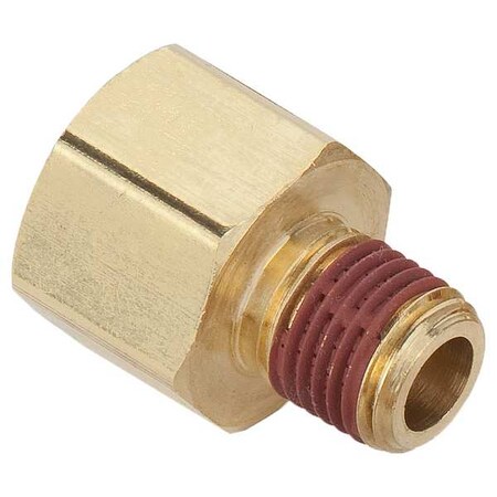 Parker Female x Male Reducing Adapter Brass Unequal Adapter Female x Male, 3/8 in Female NPT X 1/8 in Male VS222P-6-2