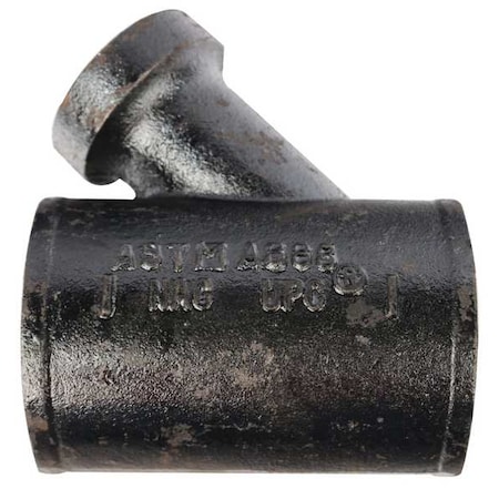 Zoro Select Reducing Wye No-Hub Tapped Wye, 2" x 4" Pipe, Female Socket, Cast Iron, 0 psi 221392