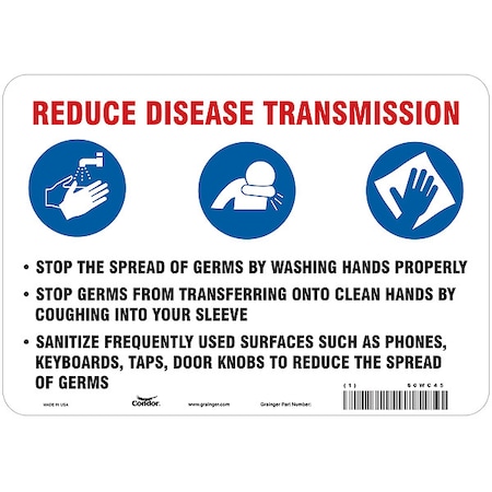 Condor Safety Marking Label, 10 in x 14 in 60WC45