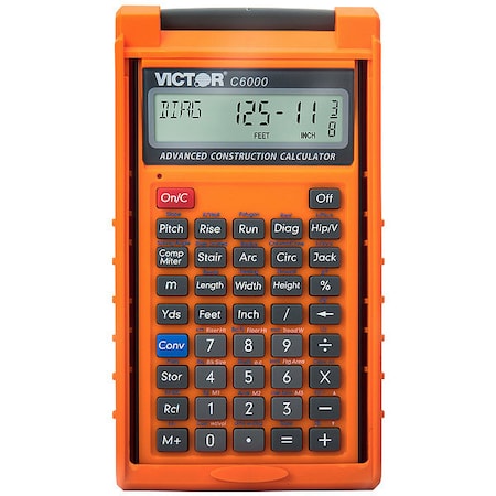 Victor Technology Construction Calculator, 3 1/2" W, 0.8" H C6000