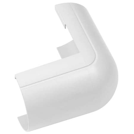 D-Line 90 Degree External Elbow, 3 1/4 in L, PVC, White FLEB5025W