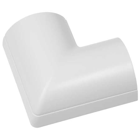 D-Line 90 Degree Flat Elbow, 3 1/4 in L, PVC, White FLFB5025W