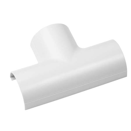 D-Line Tee, 5 in L, PVC, White FLET5025W