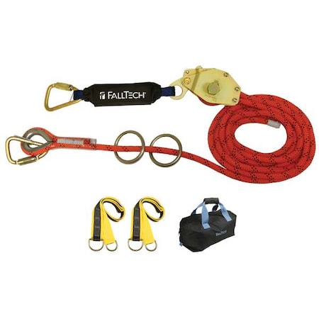 Falltech Horizontal Lifelines Temporary Horizontal Lifeline, 60 ft. Length, 620 lb Weight Capacity 77602K