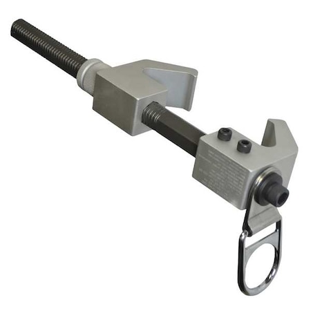 Falltech Vertical Beam Clamp, 31 1/2 in Length, 425 lb Weigth Capacity, Steel Anchor, Pivot D-Ring 7536