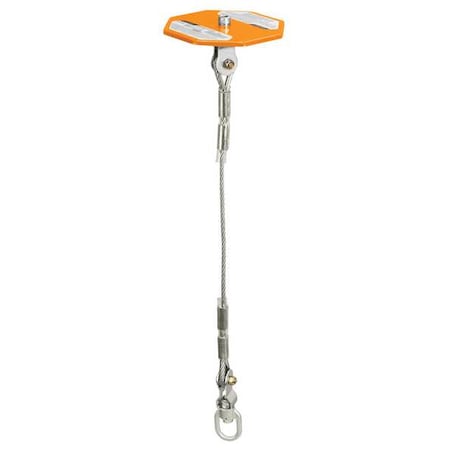 Falltech Drop Thru Anchor, 2 ft Length, 310 lb Weigth Capacity, Steel Anchor, Swivel D-Ring 74942