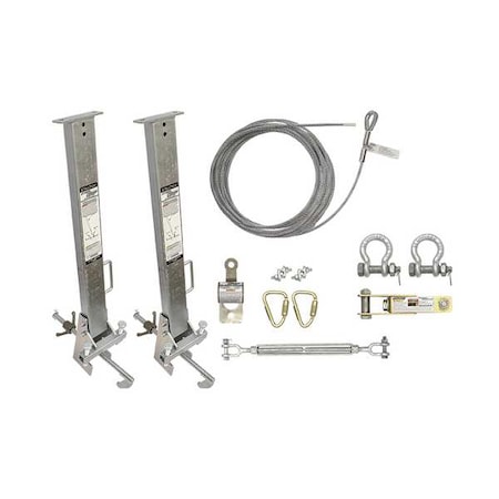 Falltech Steelgrip Temporary Horizontal Lifeline, 30 ft. Length, 620 lb Weight Capacity 6033024