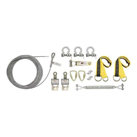 Falltech Steelgrip Temporary Horizontal Lifeline, 30 ft. Length, 620 lb Weight Capacity 60230A