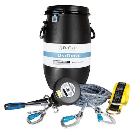 Falltech Decent Control, Al Carabiner, Black/Blue 6813150K