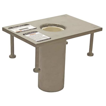 Falltech Permanent Sleeve, SS Base, Gray, 9 in H 65030CFS