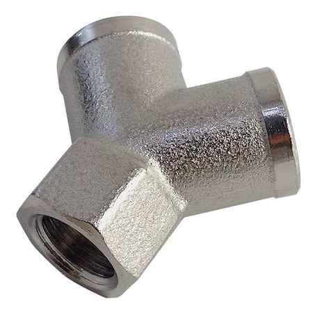 Legris Female Wye Brass Wye Connector, 1/8 in Female BSPP X 1/8 in Female BSPP 0910 00 10