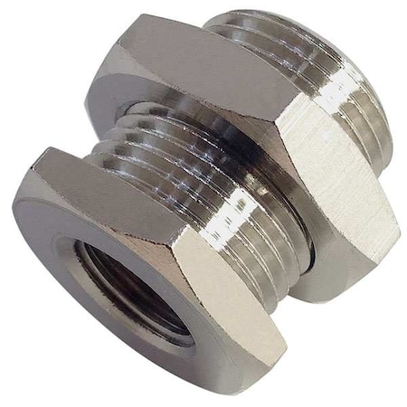 Legris Female x Male Bulkhead Connector Brass Bulkhead Connector, 1/2 in Female BSPP X 28 mm Male Metric 0920 00 21