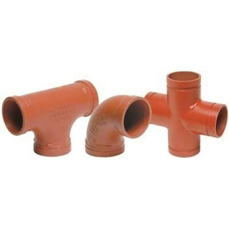 Gruvlok Adapter, Ductile Iron, 1 1/2 in, Grooved 0390039725
