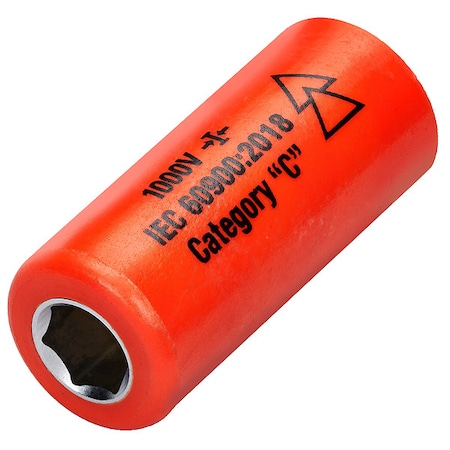 Itl 1/4 in Drive Insulated Socket 5/16 in, 8 mm 07208