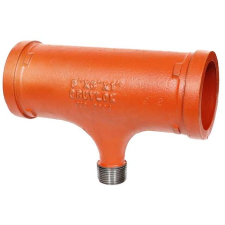 Gruvlok Branch Tee, Ductile Iron, 3 x 3 x 2 in 0390020543