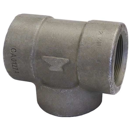 Anvil Tee Tee, 1-1/4" x 2" Pipe, FNPT, Forged Steel, Class 3000 0361125503
