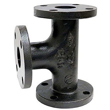 Anvil Tee Straight Tee, 6" Pipe, Flanged, Cast Iron, Class 125 0306028606