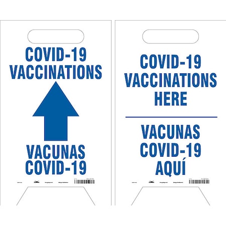 Condor Floor Sign, 20 in H, 12 in W, Plastic, English, Spanish, 60XZ72 60XZ72