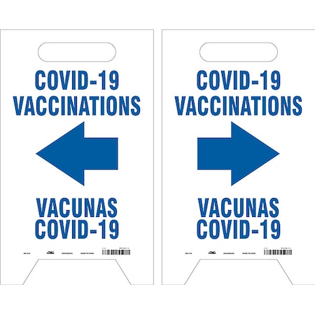 Condor Floor Sign, 20 in H, 12 in W, Plastic, English, Spanish, 60XZ73 60XZ73