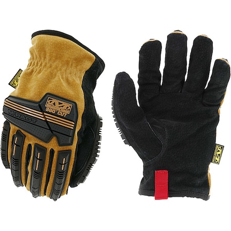 Mechanix Wear Leather Drivers Gloves, Pigskin, Shirred Slip-On, Keystone Thumb, Gunn Cut, Brown / Brown, 10 1 PR LDMPLT-X75-010