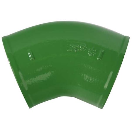 Zoro Select 45 Degrees  Bend 1/8 Bend, 3" Pipe, Female Socket, Cast Iron, 0 psi ZFB220608