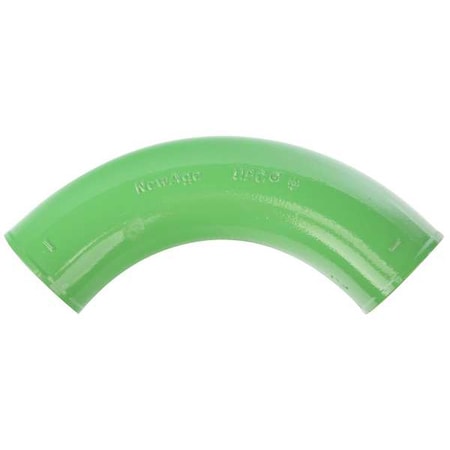 Zoro Select 90 Degrees  Long Sweep Bend Long Sweep 1/4 Bend, 6" Pipe, Female Socket, Cast Iron, 0 psi ZFB220502