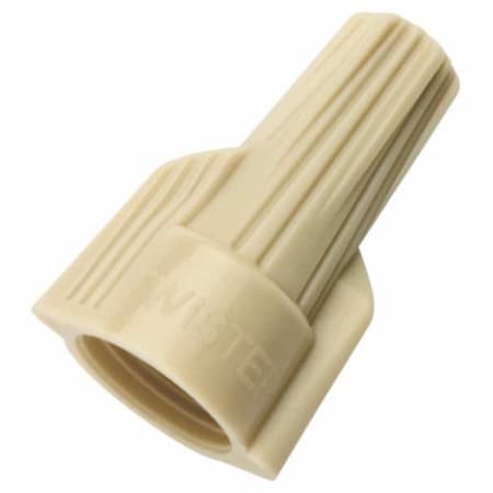 Ideal Twist-On Wire Connector, 8 AWG Max, Tan, Polypropylene Insulation, 600 V, 500 PK 30-641J