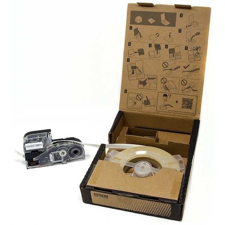 Epson Heat Shrink Label, Single Wall, 3:1 I.D. Shrink Ratio, White, 49 1/5 ft B208STBWPX