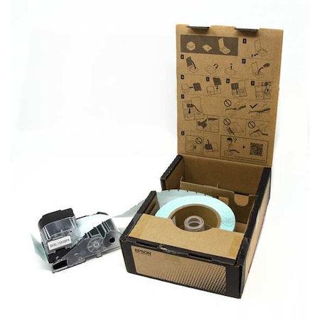 Epson Wraparound Label, White, Vinyl, 1/2 in W BVSL13X38PX