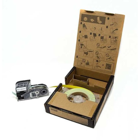 Epson ContinuousLabelStock, Yellow, Gloss, 1/2inW B212BYPX