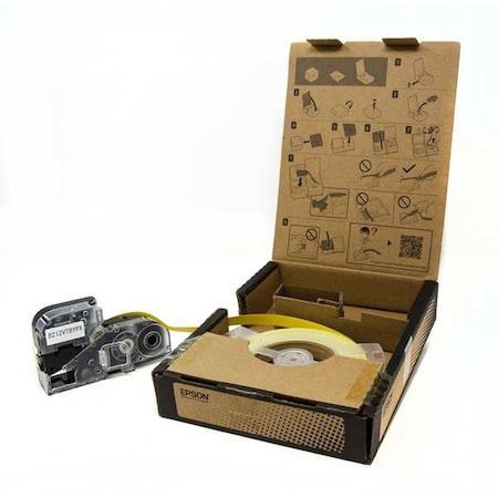 Epson ContinuousLabelStock, Yellow, Gloss, 1/2inW B212VTBYPX