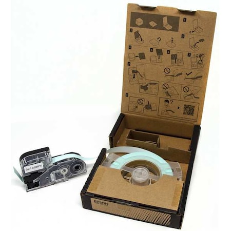 Epson ContinuousLabelStock, White, Gloss, 3/4inW B218BWPX