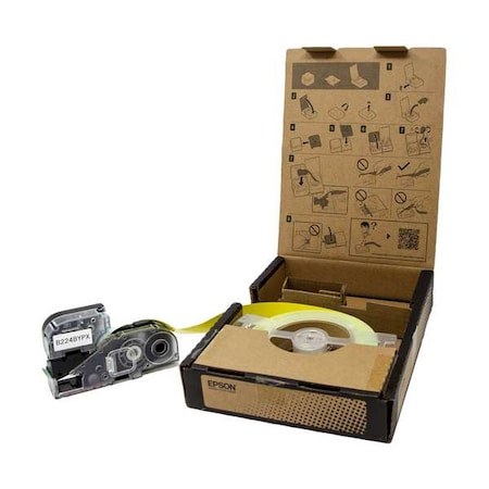 Epson ContinuousLabelStock, Yellow, Gloss, 1inW B224BYPX