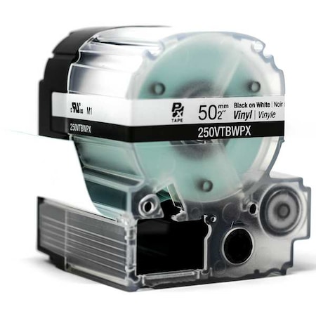 Epson Label/Ribbon Cartridge, White, Matte, 2 in W 250VTBWPX