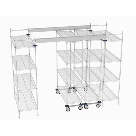 Metro Overhead Track Shelving Complete Kit TT10-E2148M1848C