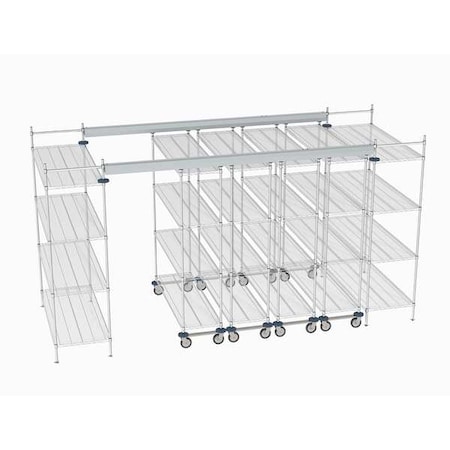 Metro Overhead Track Shelving Complete Kit TT14-E2460M1860C