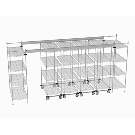Metro Overhead Track Shelving Complete Kit TT16-E2448M2448C