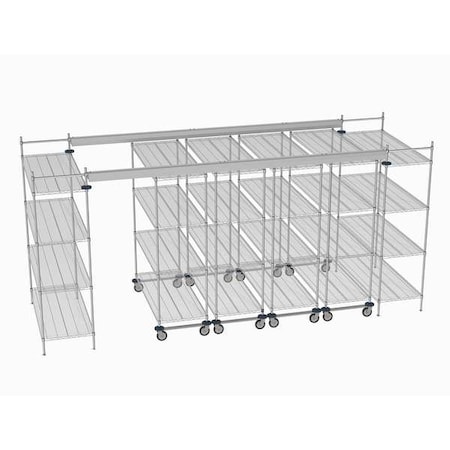 Metro Overhead Track Shelving Complete Kit TT16-E2460M2460C